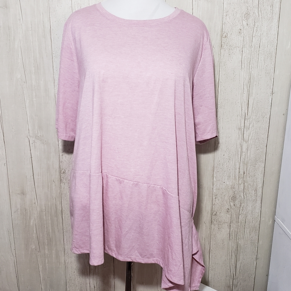 Lane Bryant Pink Asymmetrical Shirt 22 / 24